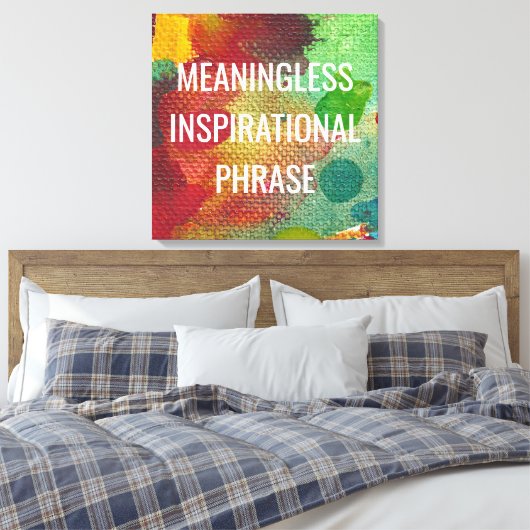 Toile Expression Inspirationnelle sans signification (Insitu(Chambre))