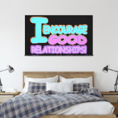 Toile Expression mignonne Concevoir DE BONNES RELATIONS. (Insitu(Chambre))