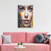 Toile Expression vidéo - Art Portrait Abstrait (Insitu(Salon))