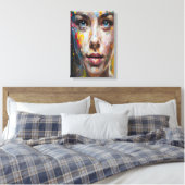 Toile Expression vidéo - Art Portrait Abstrait (Insitu(Chambre))