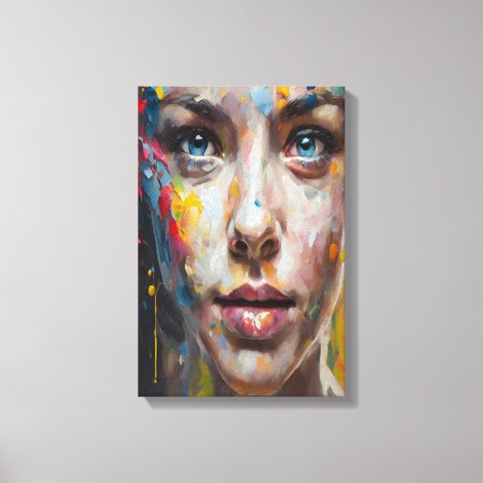 Toile Expression vidéo - Art Portrait Abstrait (Recto)