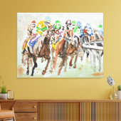 Toile Expressionisme de virage de course de chevaux (Insitu(Salon))