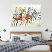 Toile Expressionisme de virage de course de chevaux (Insitu(Chambre))