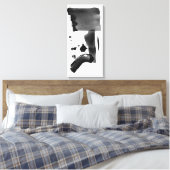 Toile Expressionnisme Abstrait noir blanc (Insitu(Chambre))