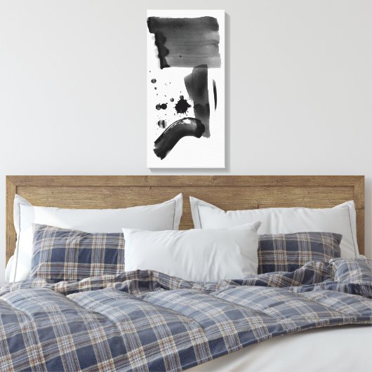 Toile Expressionnisme Abstrait noir blanc (Insitu(Chambre))