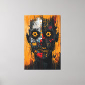 Toile Expressionniste contemporain Urban Chaos Portrait (Recto)