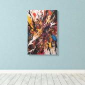 Toile Expressionniste d'action abstraite dynamique Art v (Insitu (Plancher de Bois))