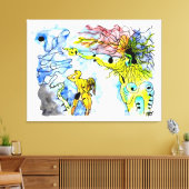 Toile EXPULSION FROM PARADISE -Ink and watercolor (Insitu(Salon))