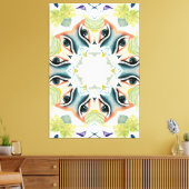 Toile Exquise peinte à la main Boho Chic Vert Abstrait (Insitu(Salon))