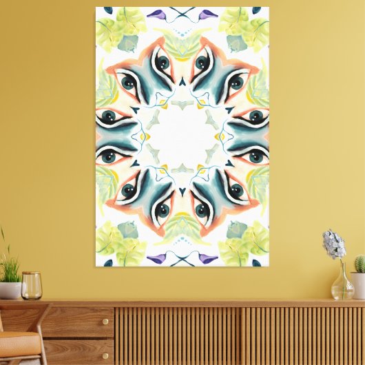 Toile Exquise peinte à la main Boho Chic Vert Abstrait (Insitu(Salon))