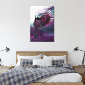 Toile Extra Grand Chrétien Abstrait Angel Purple (Insitu(Chambre))