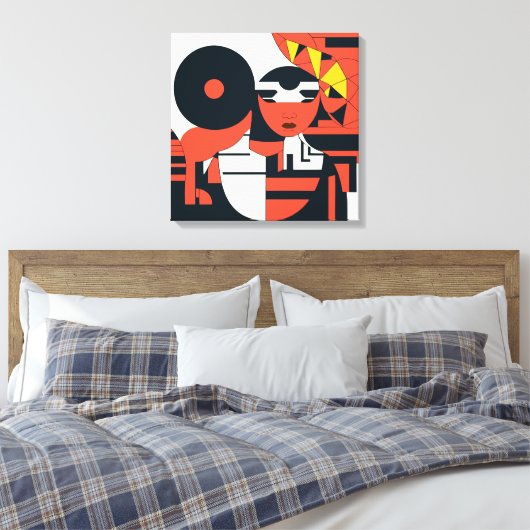 Toile Extrait d'art géométrique profond (Insitu(Chambre))