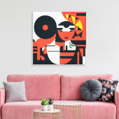 Toile Extrait d'art géométrique profond (Insitu(Salon))