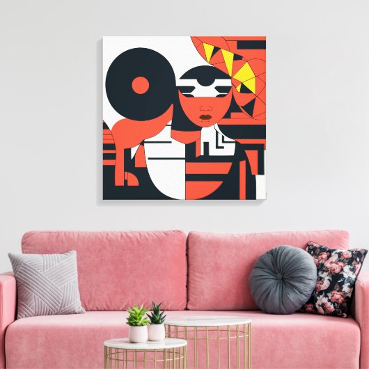 Toile Extrait d'art géométrique profond (Insitu(Salon))