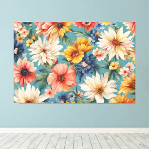 Toile Extraordinaire Elégante Fleurs d'été douces