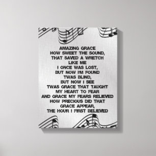 Toile Extraordinaire Grace Christian Hymn paroles
