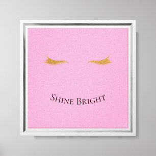 Toile Eyelashes de Parties scintillant de Glam en or ros