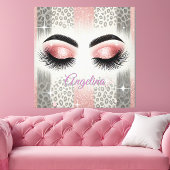 Toile Eyelashes de Parties scintillant rose Glam
