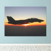 Toile F-14 Tomcat Fighter Jet au-dessus de l'Afghanistan (Insitu (Plancher de Bois))