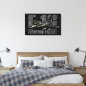 Toile F-16 Faucon combattant (Insitu(Chambre))