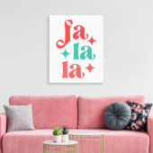 Toile Fa La La - Festive vacances Typographie Design (Insitu(Salon))