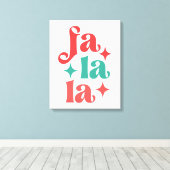 Toile Fa La La - Festive vacances Typographie Design (Insitu (Plancher de Bois))