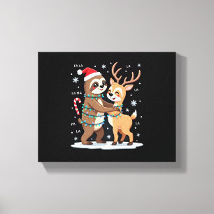 Toile Fa La La Lama Illuminations Paresseux à Cheval sur