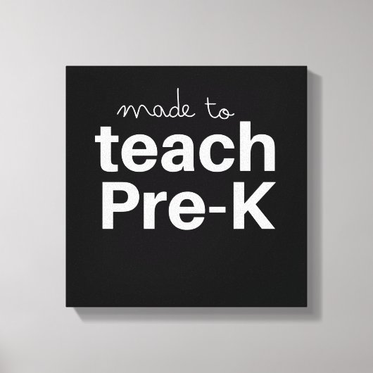 Toile Fabriqué pour enseigner prek drôle professeur de p (Recto)