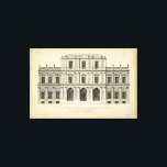 Toile Façade de style théâtral de Colen Campbell<br><div class="desc">Colen Campbell a créé cette façade de style théâtral, qui a été publié dans son livre Vitruvius Britannicus. Une façade est essentiellement une représentation de l'avant, ou du côté, d'un bâtiment. Un dessin architectural extraordinaire qui aurait l'air bien dans votre maison!</div>
