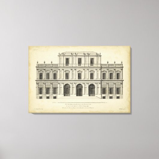 Toile Façade de style théâtral de Colen Campbell (Recto)