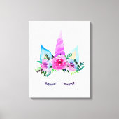 Toile Face de licorne magique mignonne (Recto)