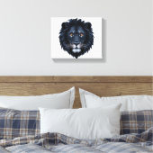 Toile Face de lion noire (Insitu(Chambre))