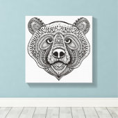 Toile Face d'ours inspirée 6 (Insitu (Plancher de Bois))