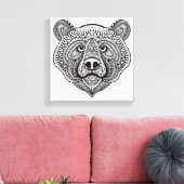 Toile Face d'ours inspirée 6 (Insitu(Salon))