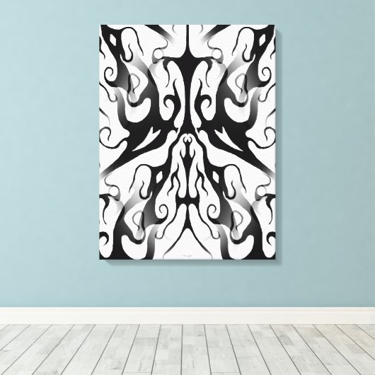 Toile Face élégante dans le feu et flammes conception tr (Insitu (Plancher de Bois))