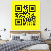 Toile Face heureuse ☻ inversée — Code QR (Insitu(Chambre))