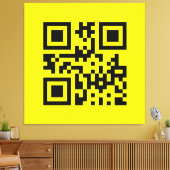 Toile Face heureuse ☻ inversée — Code QR (Insitu(Salon))