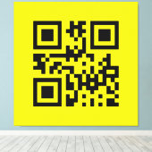 Toile Face heureuse ☻ inversée — Code QR (Insitu (Plancher de Bois))