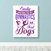 Toile Facilement distrait par la gymnastique et les chie (Insitu (Plancher de Bois))