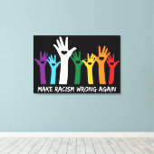 Toile Faire du racisme de mauvaises mains de coeur (Insitu (Plancher de Bois))