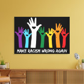 Toile Faire du racisme de mauvaises mains de coeur (Insitu(Salon))