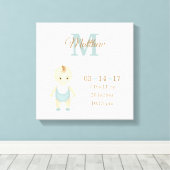 Toile Faire-part de naissance bébé garçon (Insitu (Plancher de Bois))