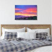 Toile Faire une citation magique de script orange bleu l (Insitu(Chambre))
