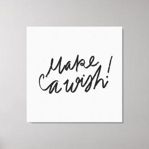 Toile Faire une typographie de souhait Jeter l'oreiller