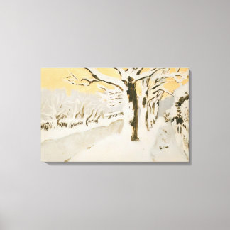 Toile Fairfield Porter - FIN DE L'APRÈS-MIDI NEIGE 1972