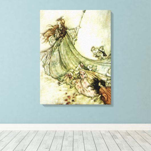 Toile Fairies Away - Arthur Rackham (Insitu (Plancher de Bois))
