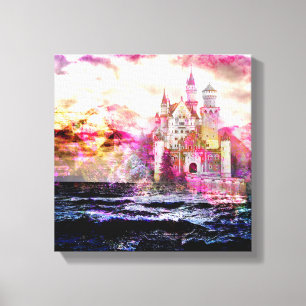 Toile Fairytale Castle Sunrise