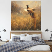 Toile Faisan en vol doré (Insitu(Chambre))