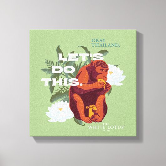 Toile "Faisons ça" Singe - Le Lotus Blanc (Recto)