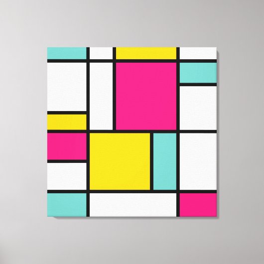 Toile Faites votre propre art moderne Mondrian abstrait (Recto)